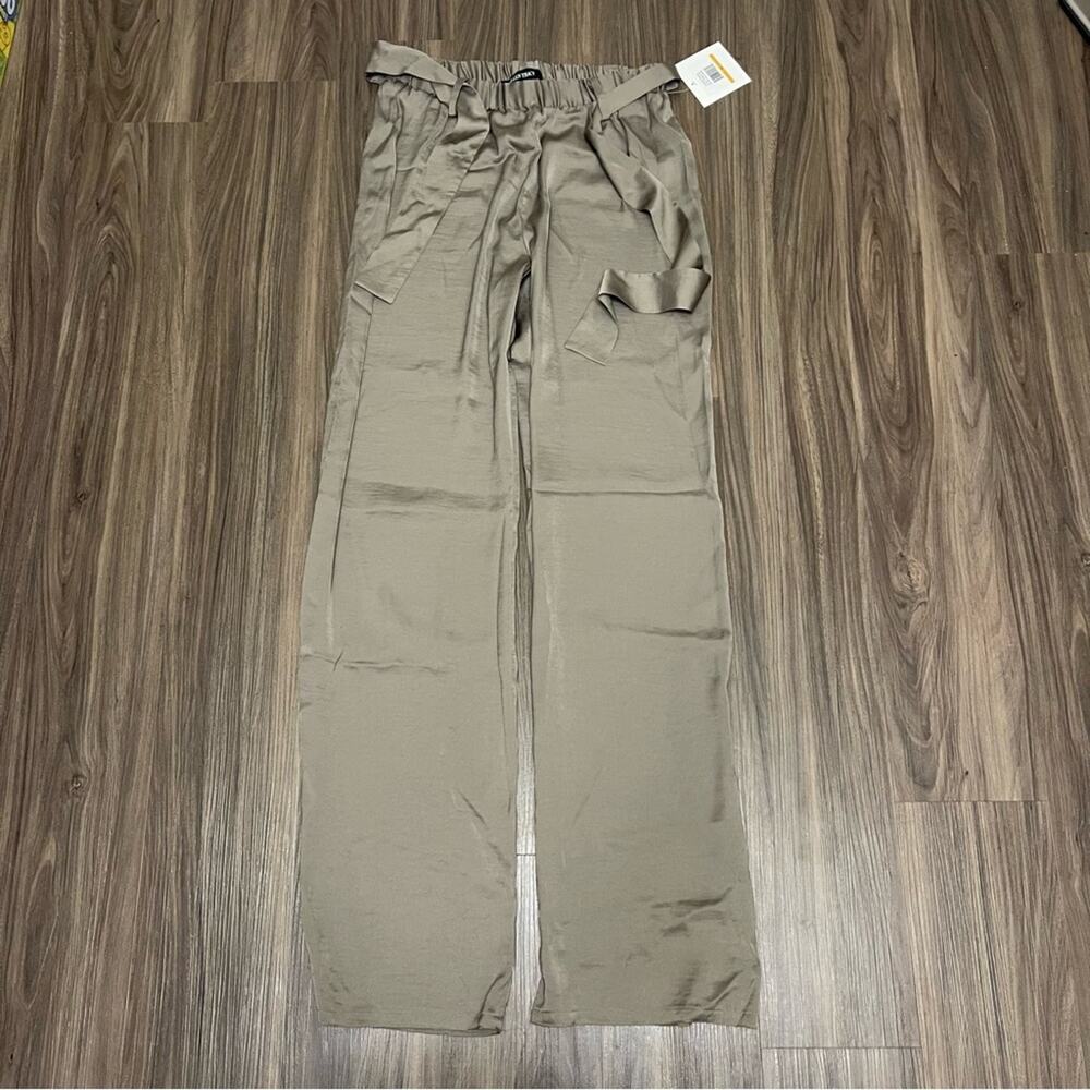 NWT Ellen Tracy women sz S silky tank Wide Leg Pants Havana affairs